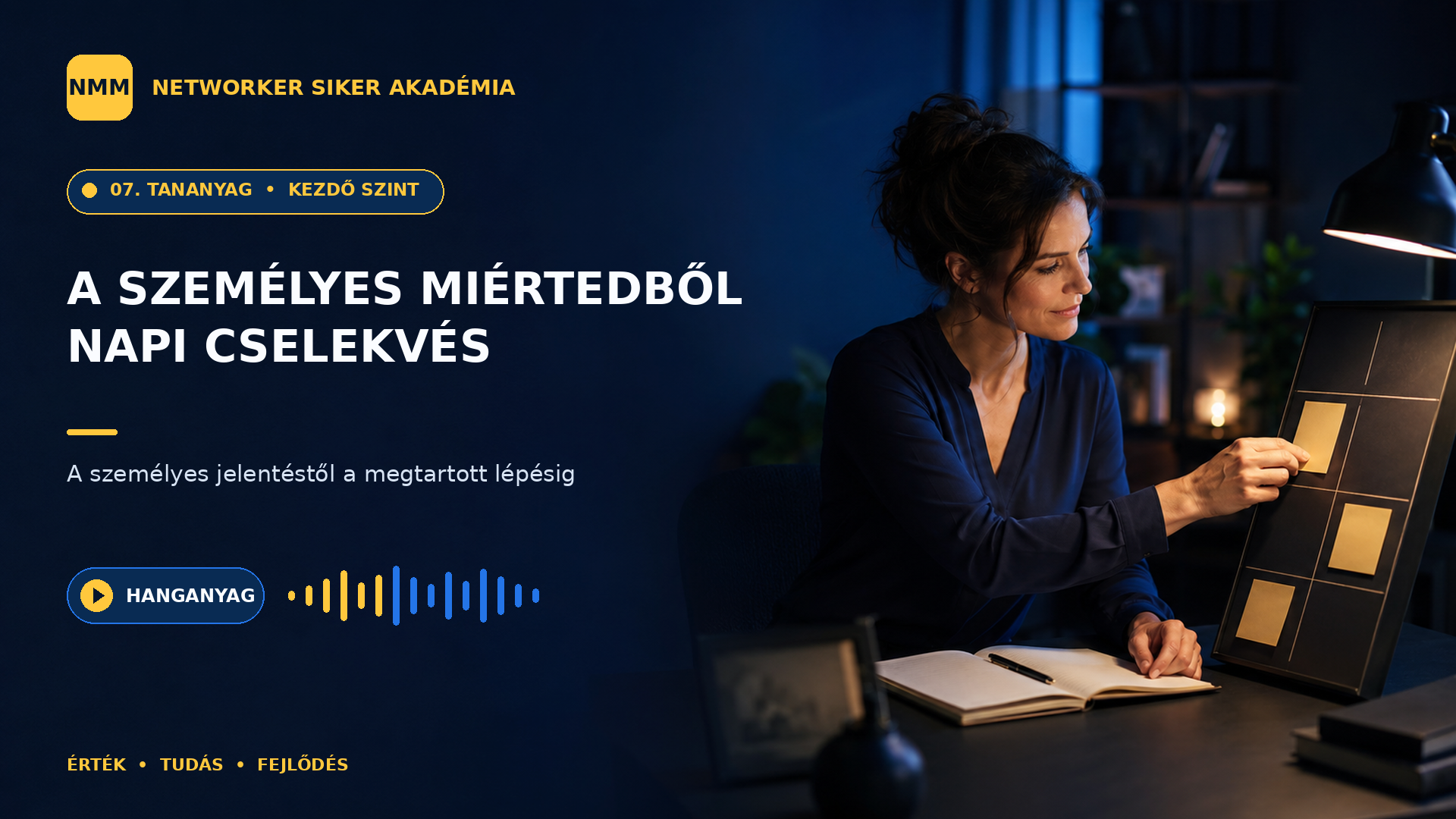 A személyes miértedből napi cselekvés — NMM Akadémia Kezdő