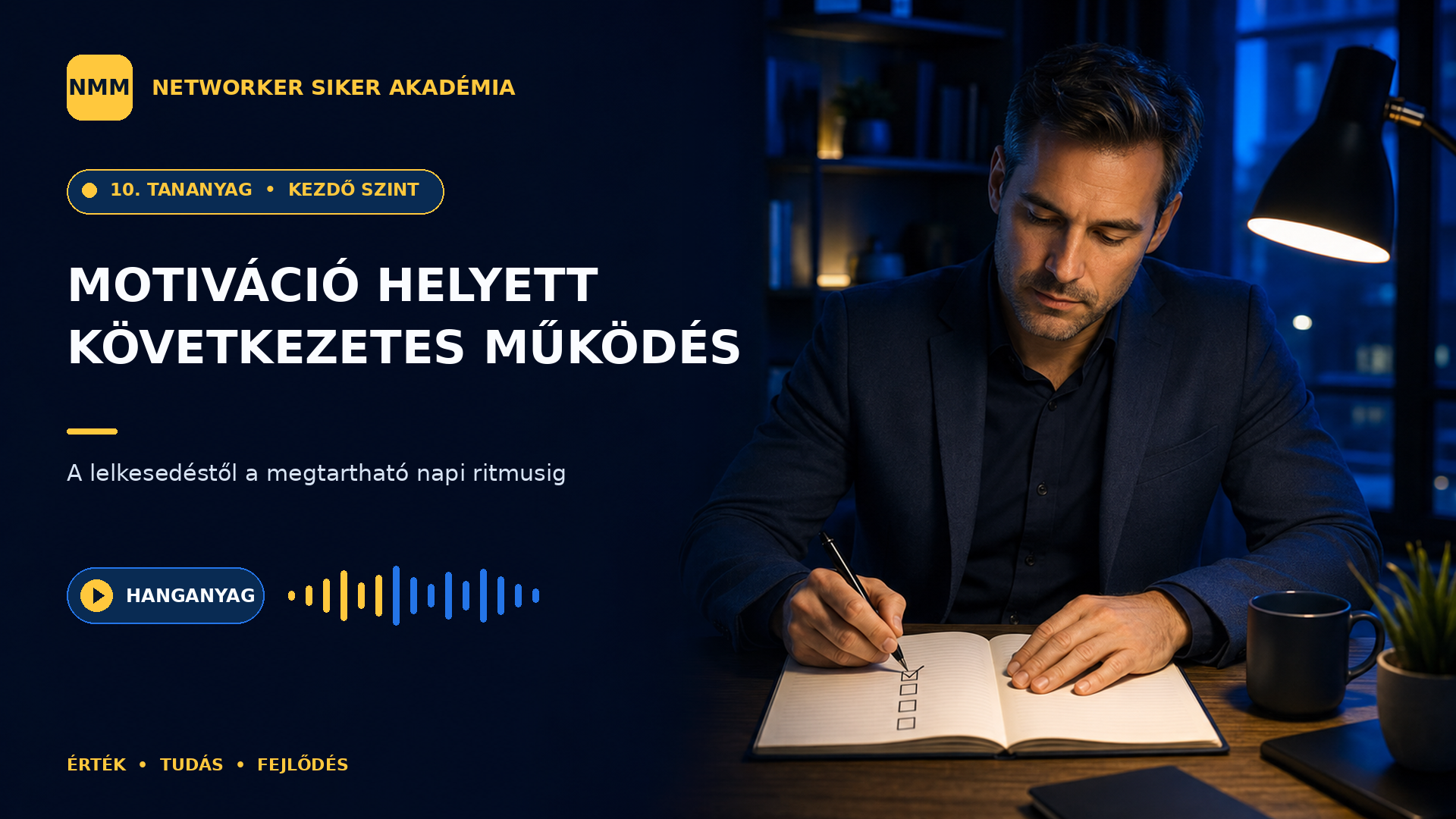 Motiváció helyett következetes működés — NMM Akadémia Kezdő