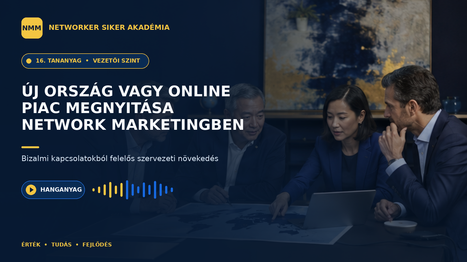 Új ország vagy online piac megnyitása network marketingben — NMM Akadémia Vezetői