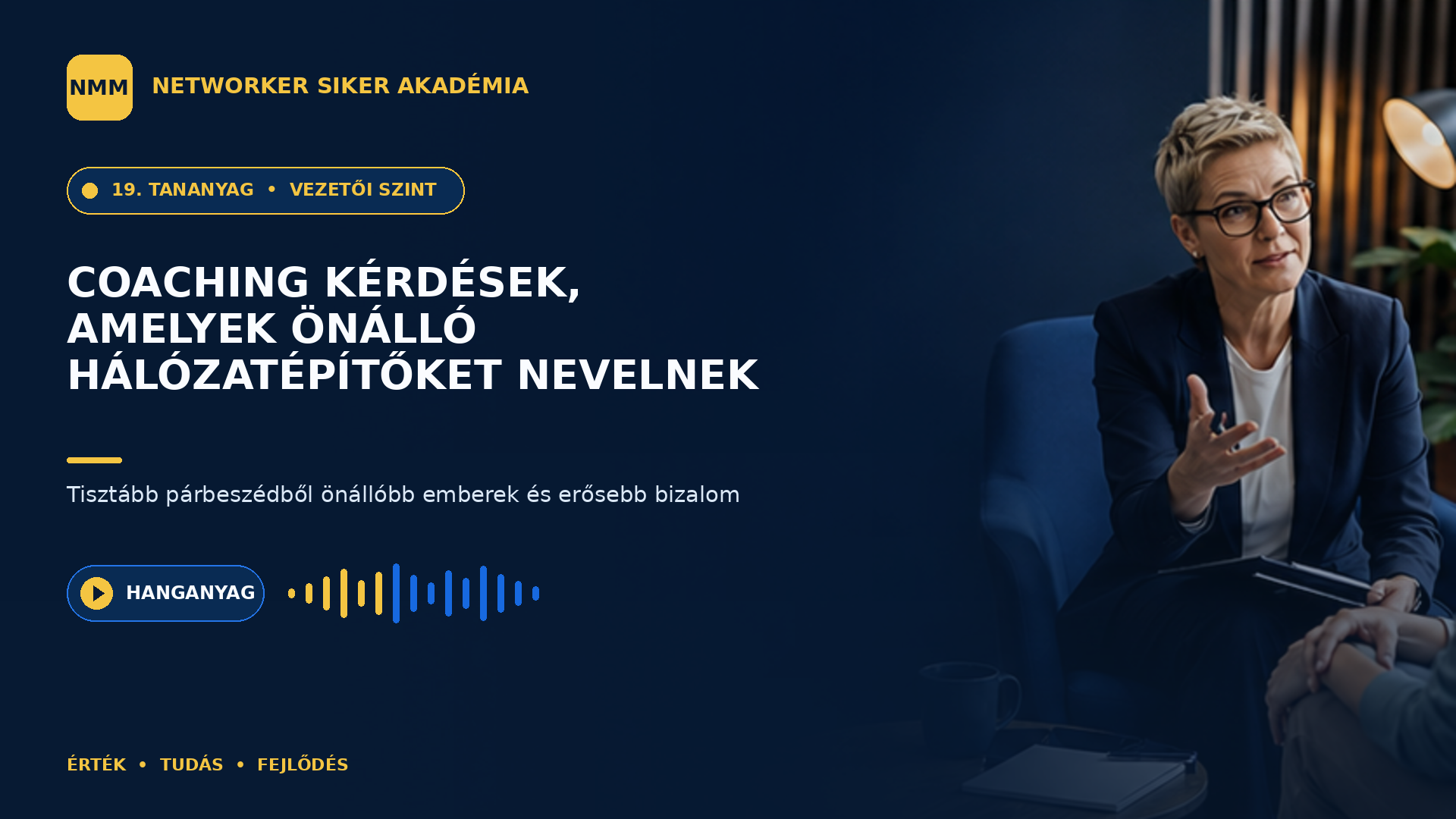 Coaching kérdések, amelyek önálló hálózatépítőket nevelnek — NMM Akadémia Vezetői